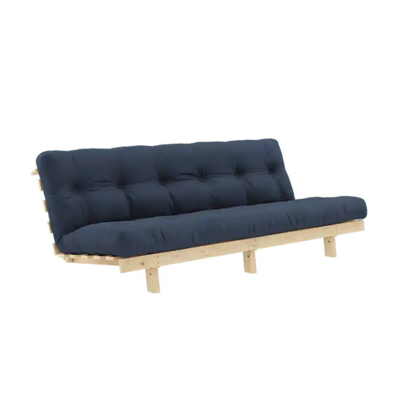 Lean Bäddsoffa Med Alpha Madrass 130x200 Marinblå/Raw Kundfavorit