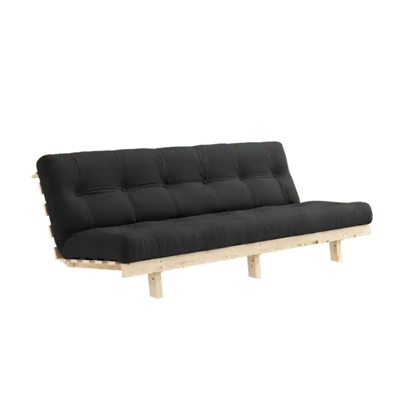 Erbjudande Lean Bäddsoffa Med Alpha Madrass 130x200 Mörkgrå/Raw