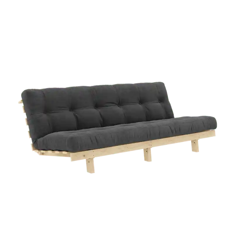 Lean Bäddsoffa Med Alpha Madrass 130x200 Antracitgrå/Raw Begränsad tid