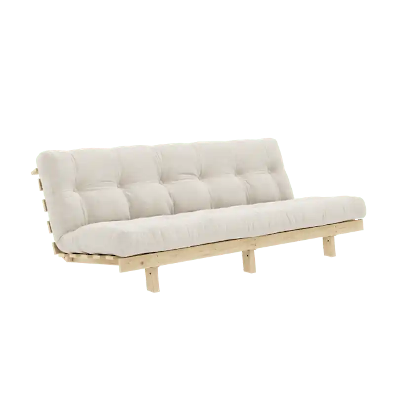 Lean Bäddsoffa Med Alpha Madrass 130x200 Elfenben/Raw Nedsatt pris