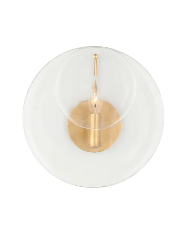 Loire vägglampa guld/klarglas Expressleverans