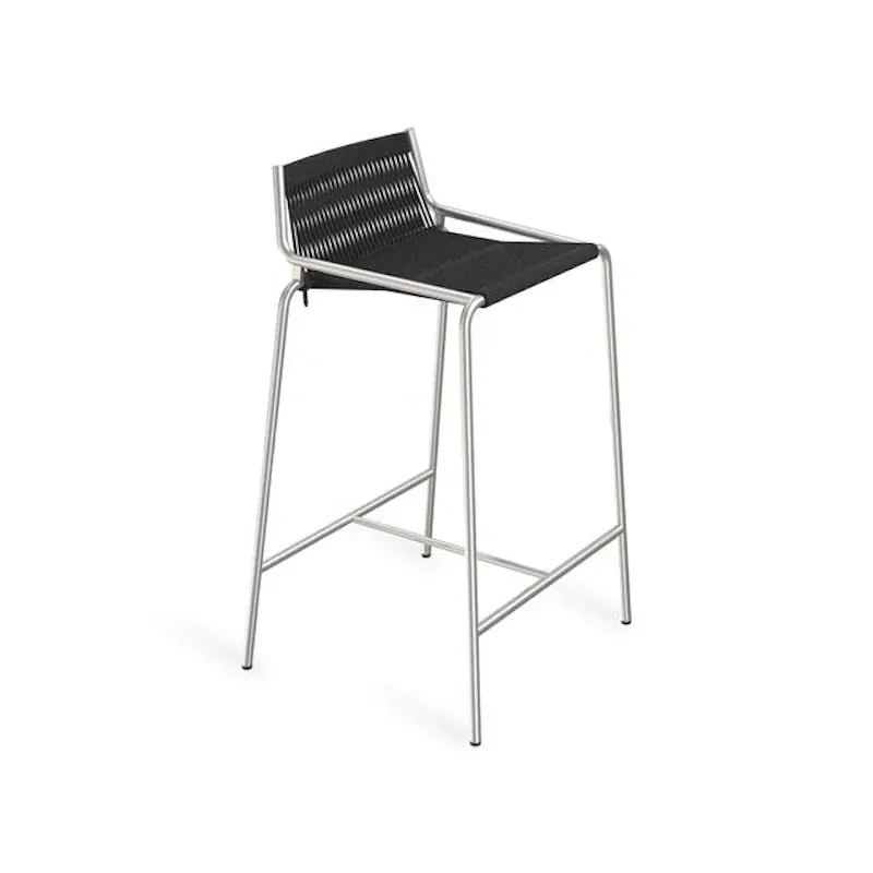 Noel Barstol Rostfritt Stål/Svart Linne H67 cm Begränsat antal