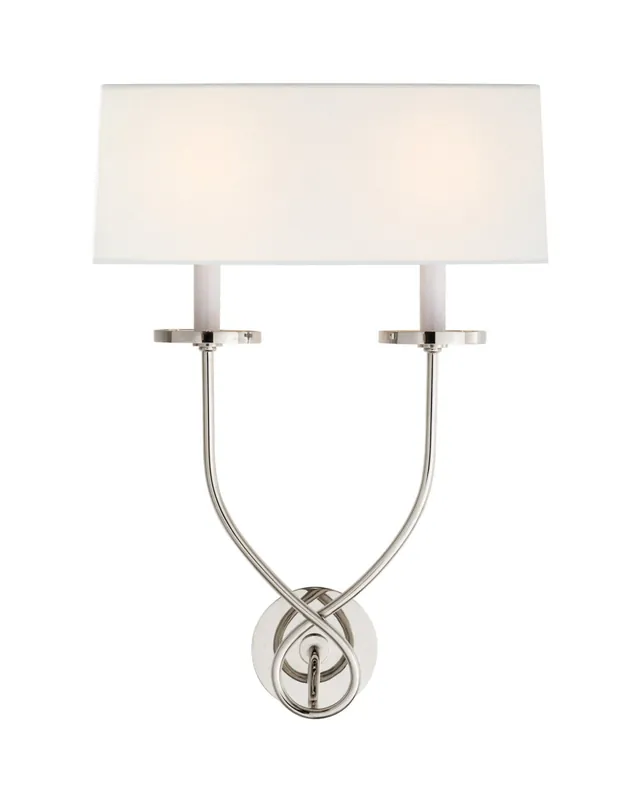 Symmetric Twist vägglampa dubbel nickel Sista chansen