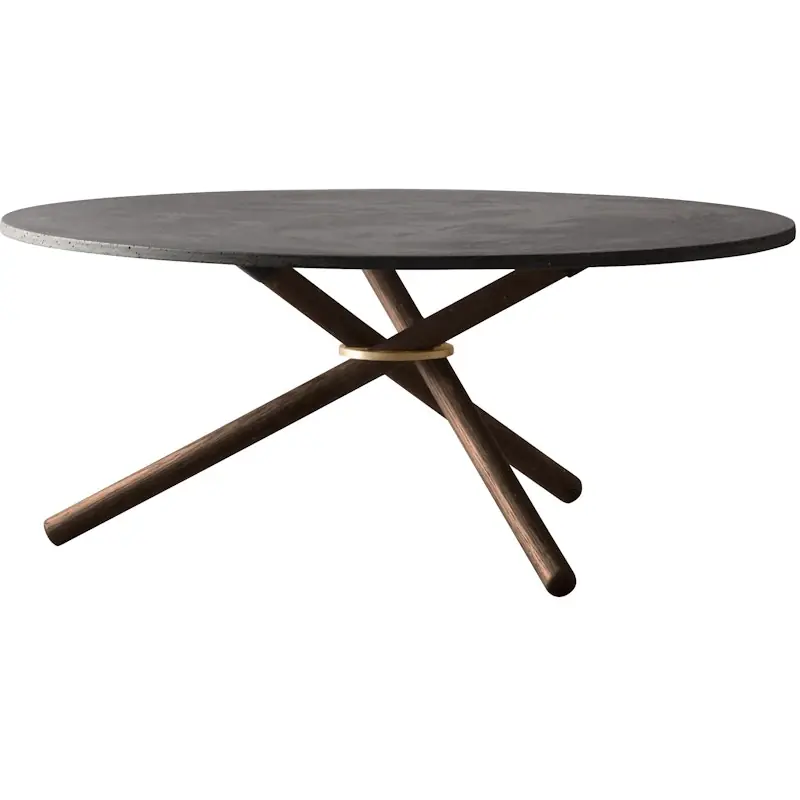 Begränsad tid Bertha Soffbord 90 cm, Mörk Betong / Mörk Ek