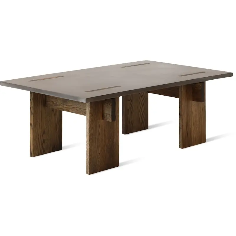 Arnold Soffbord 65x110 cm, Mörk Betong / Mörk Ek Endast idag