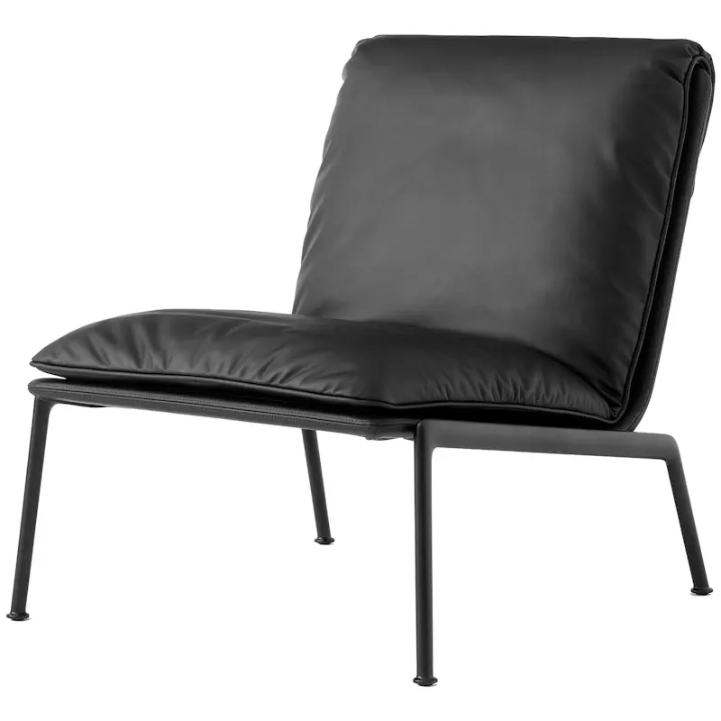 Muno LN18 Loungefåtölj, Warm Black / Svart Läder Nyhet