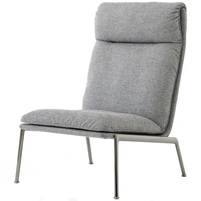 Muno LN16 Loungefåtölj Hög Rygg, Dark Chrome / Hallingdal 0126 I lager