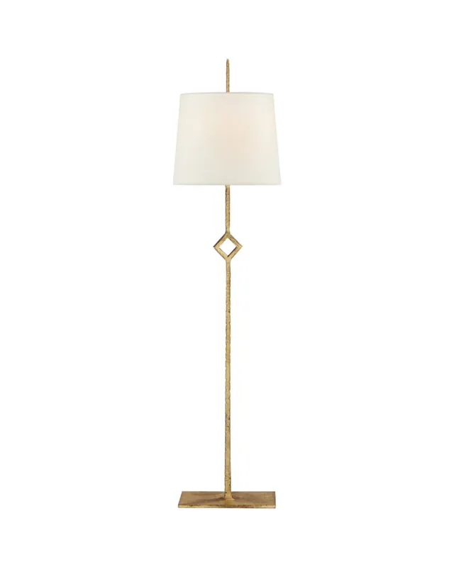 Sista chansen Cranston bordslampa Gilded Iron/linne