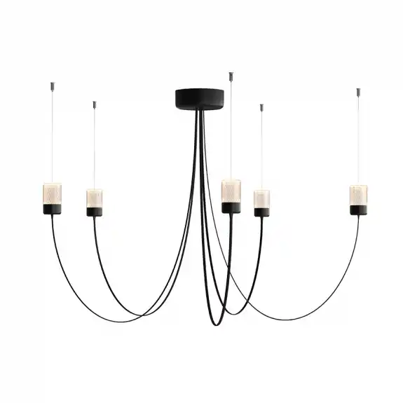 Gravity Chandelier 5 Black Kundfavorit