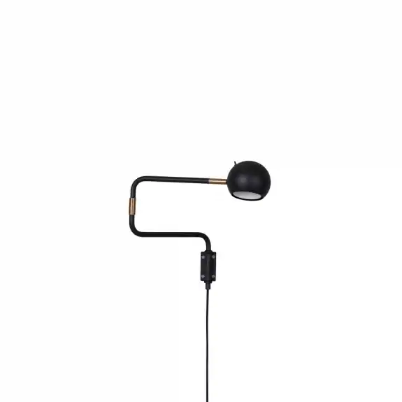 YES! 62 Vägglampa Svart/Mässing Trygg betalning