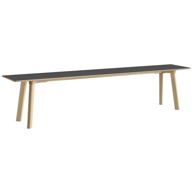 Köp online CPH Deux 215 2.0 Bänk 200 cm, Stone Grey / Obehandlad Bok