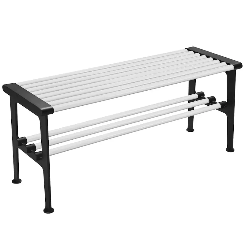 Nostalgi Bänk 100 cm, Vit / Svart Bästa pris