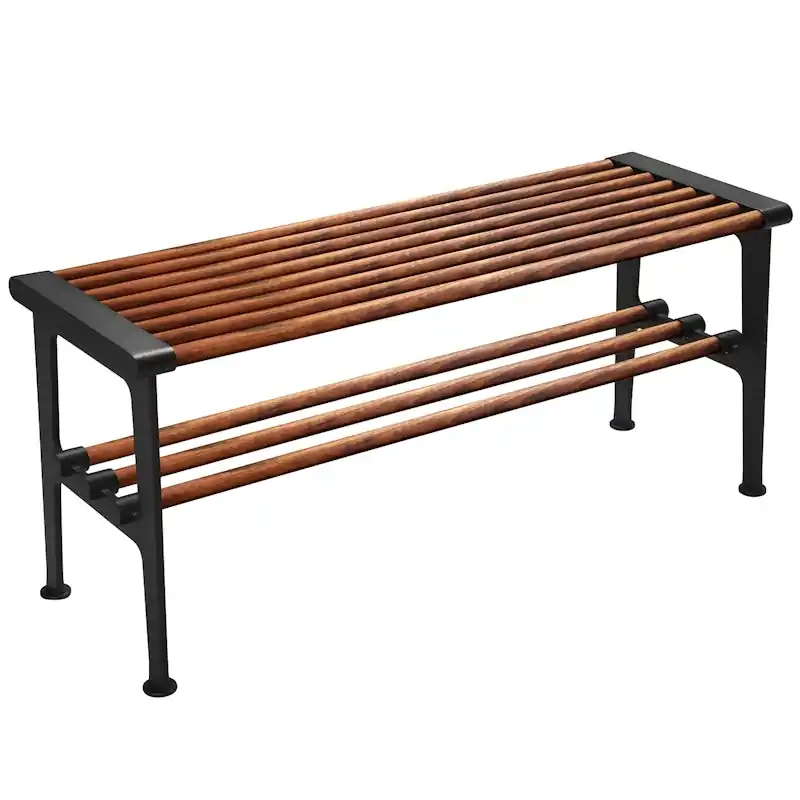 Nostalgi Bänk 100 cm, Valnöt / Svart Begränsat erbjudande