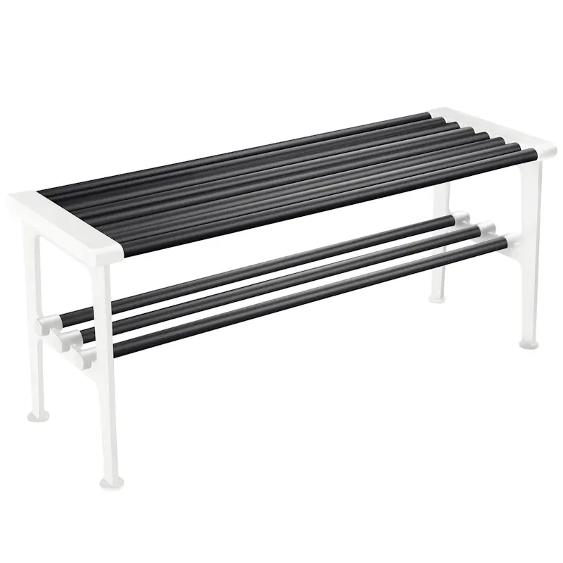 Sista chansen Nostalgi Bänk 100 cm, Svart / Vit
