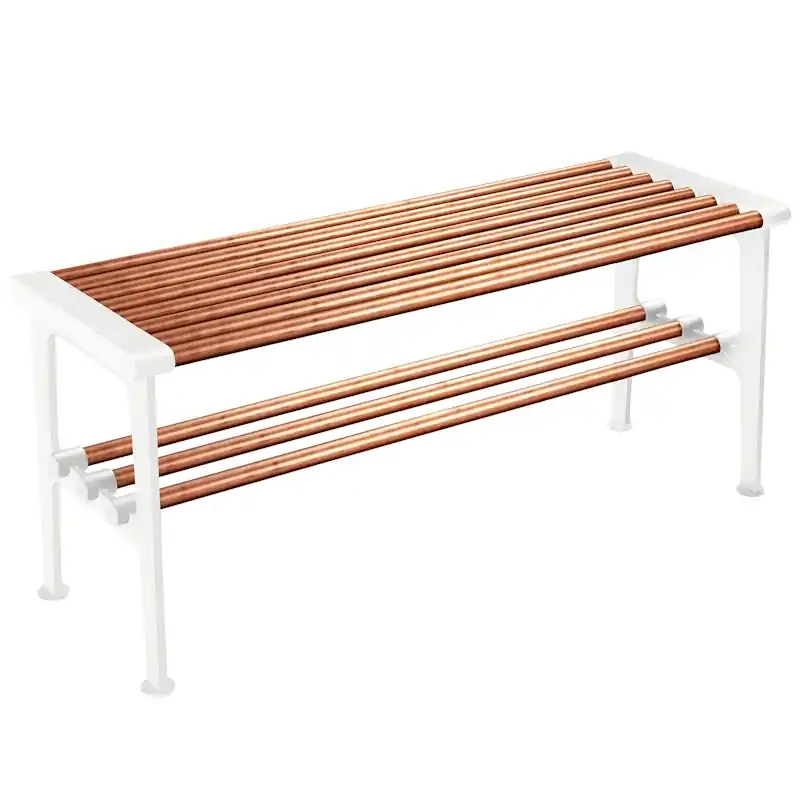 Beställ nu Nostalgi Bänk 100 cm, Koppar / Vit