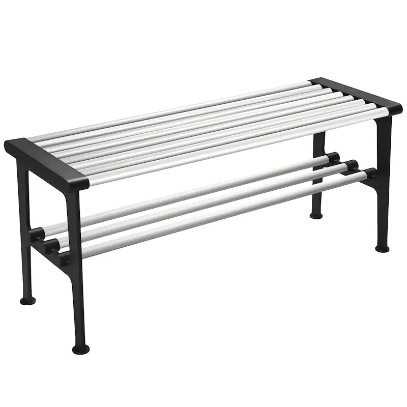Trygg betalning Nostalgi Bänk 100 cm, Aluminium / Svart