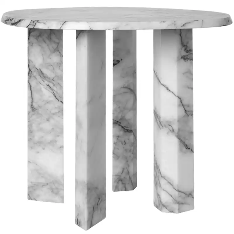 Taula Sidobord Ø54,4 cm, Vit / Charcoal Säker betalning