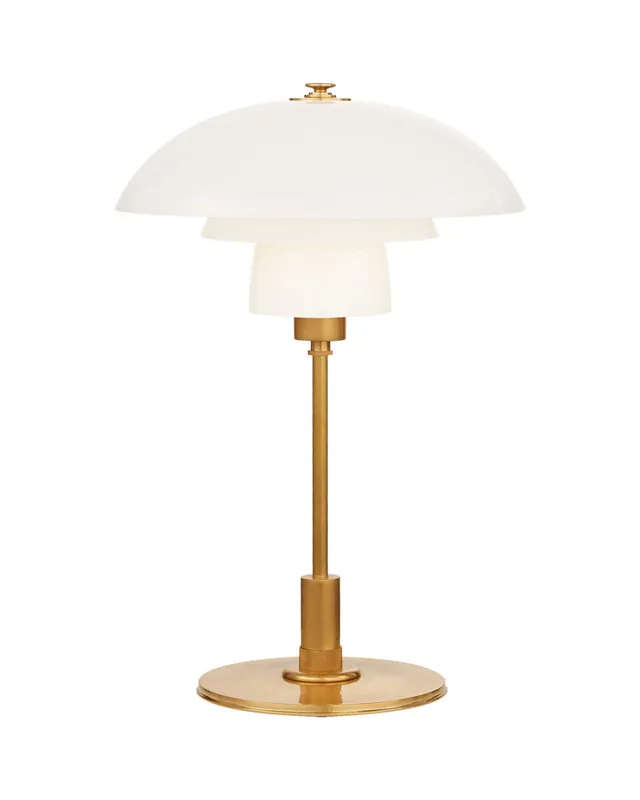 Handla nu Whitman skrivbordslampa antik mässing/vit