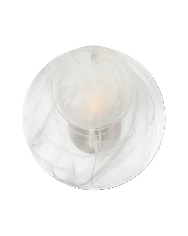 Bästa pris Loire vägglampa nickel/vitt glas