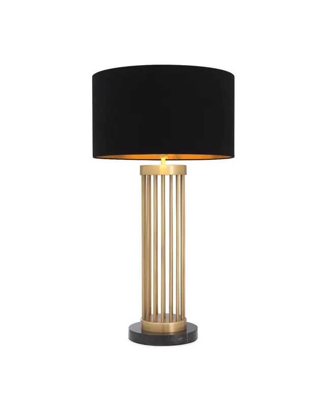 Condo bordslampa antik mässing/svart Kundfavorit