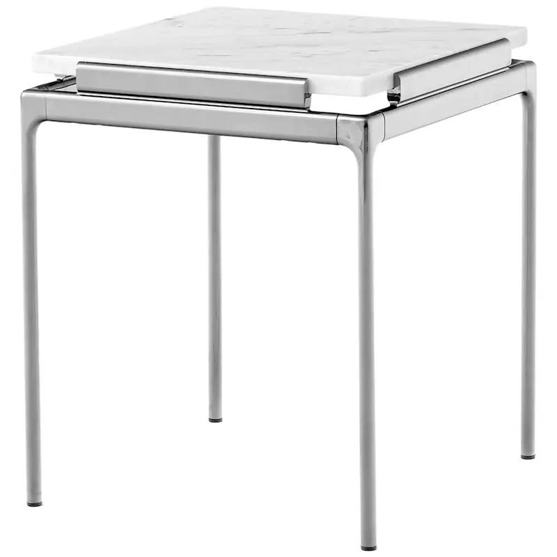 Sett LN11 Sidobord 40x40 cm, Bianco Carrera Reapris