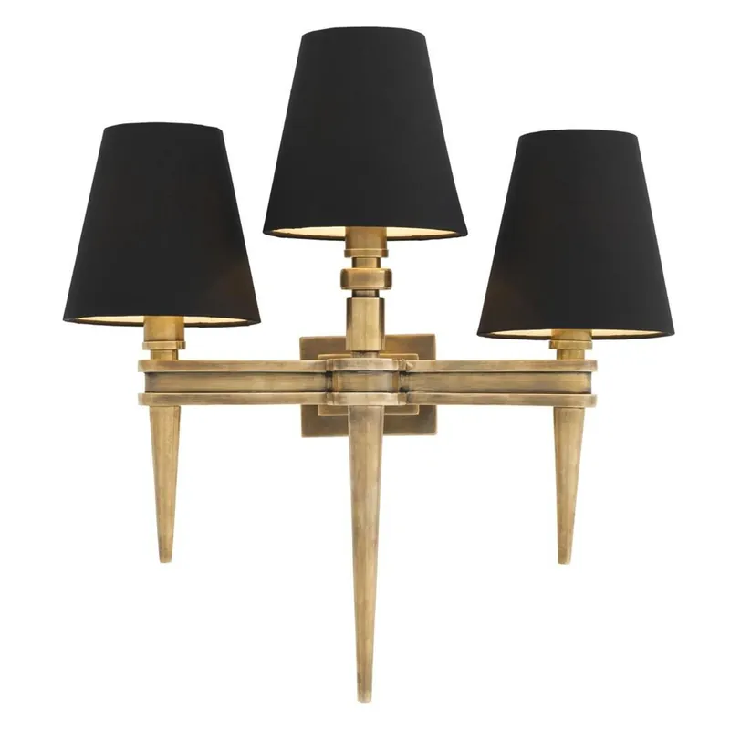 Köp online Waterloo vägglampa trippel vintage mässing