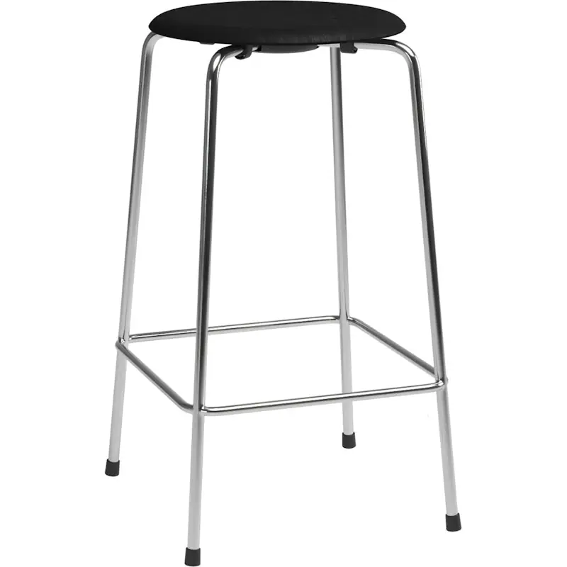 High Dot™ Barstol Med 4 Ben 65 cm, Krom / Svart Ask Köp nu