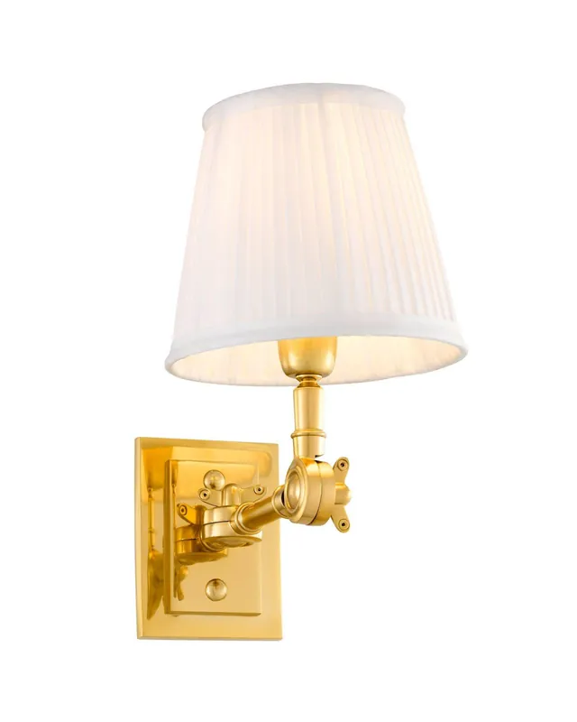 Rabatter Wentworth vägglampa guld/vit