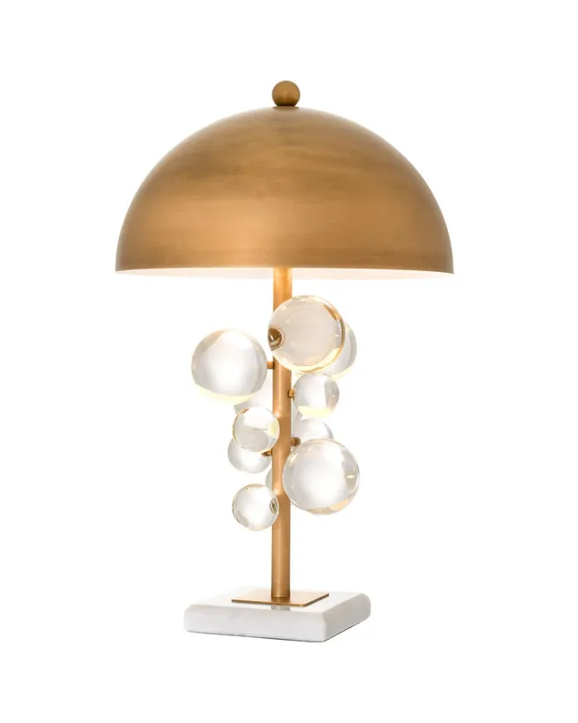 Floral bordslampa mässing Beställ nu