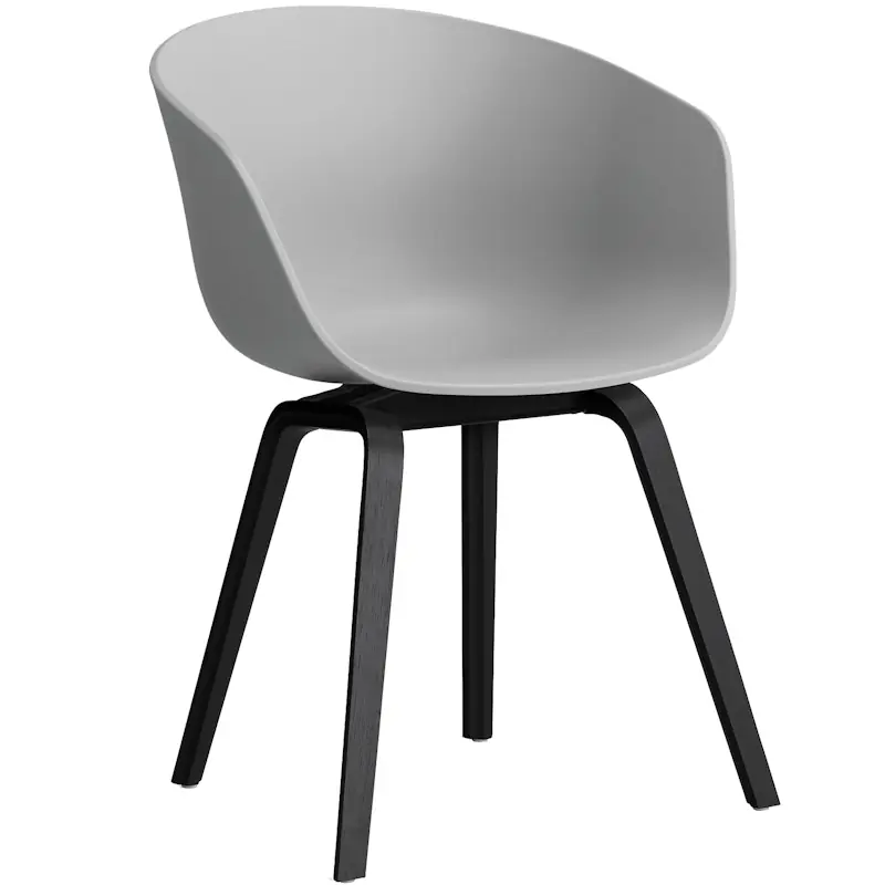 AAC 22 2.0 Karmstol, Svartlackad Ek / Concrete Grey Trygg betalning