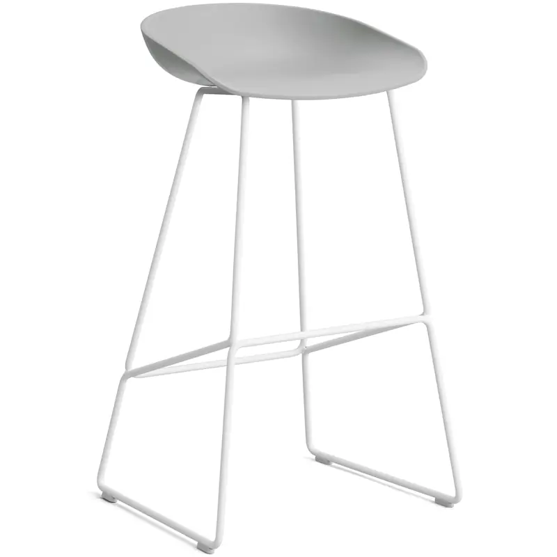AAS 38 2.0 Barstol 75 cm, Rostfritt Stål Vit / Concrete Grey Lågt pris