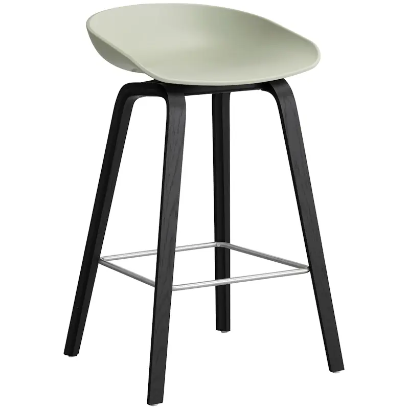 AAS 32 2.0 Barstol 65 cm, Svartlackad Ek / Pastel Green Säker betalning