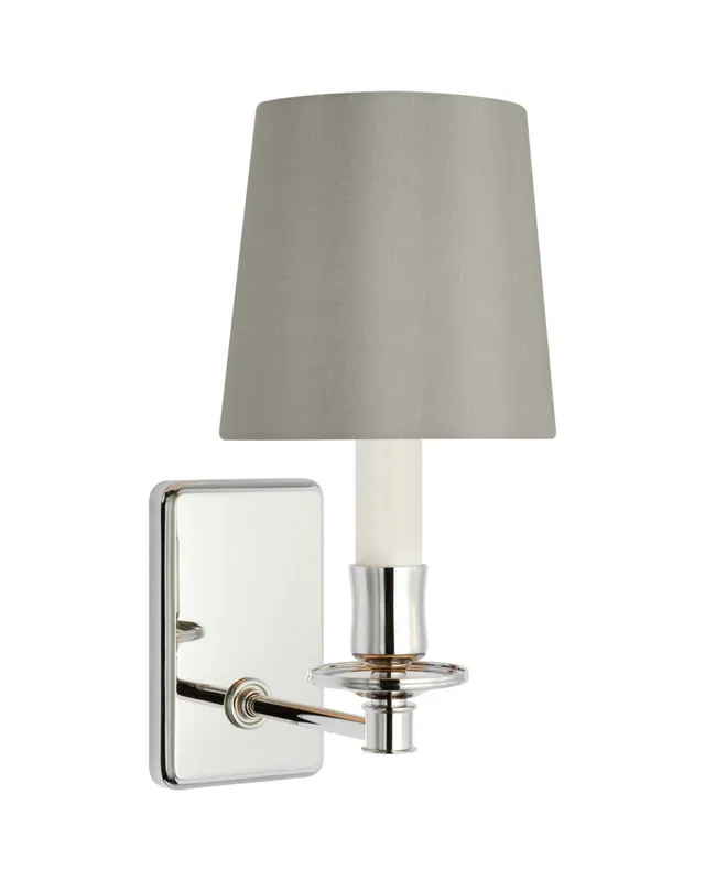 Tara 12" vägglampa nickel/mist silk Handla nu