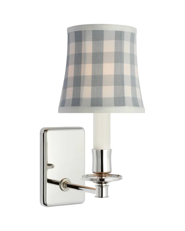 Tara 12" vägglampa nickel/sky elton check Utförsäljning