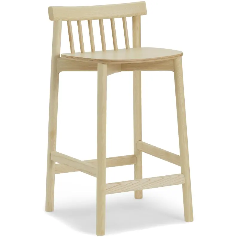 Pind Barstol 65 cm, Klarlackad Ask Snabb frakt