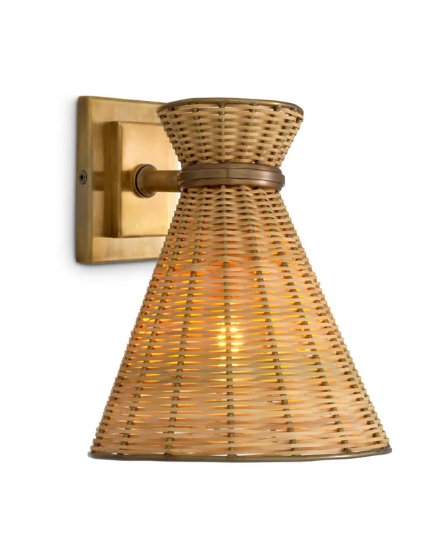 Fri frakt Kon tiki vägglampa beige OUTLET