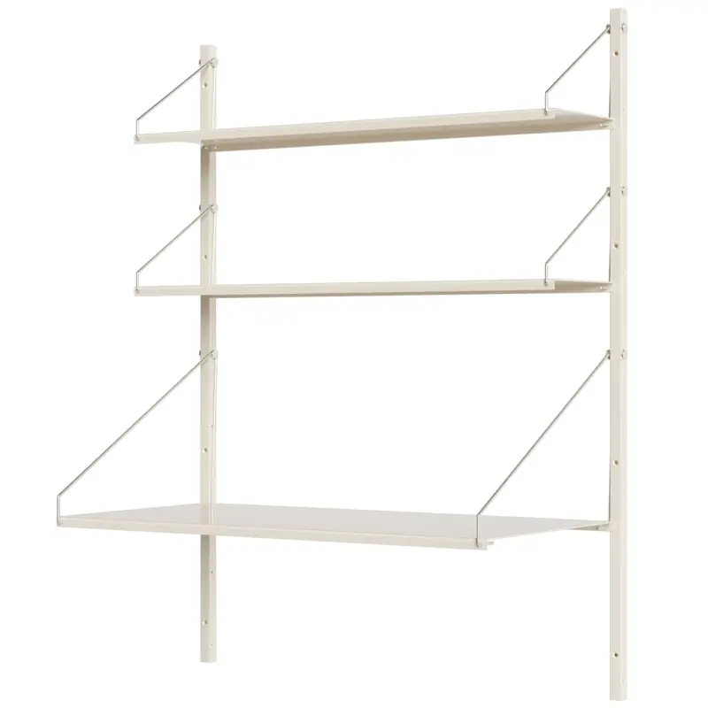 Rabatt Library Hylla Med Skrivbord 80x108 cm, Varmvit