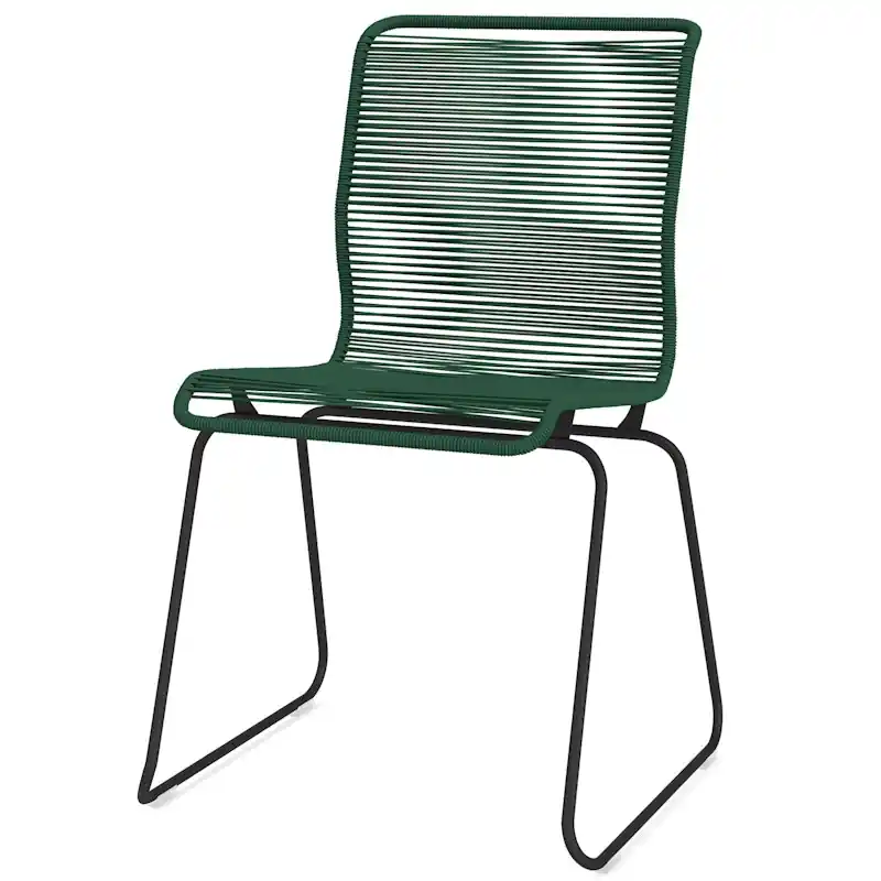 Begränsat antal Panton One Stol, Grön / Svart Metall