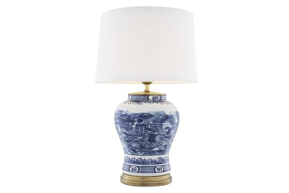 Lågt pris Bordslampa Chinese Blue OUTLET