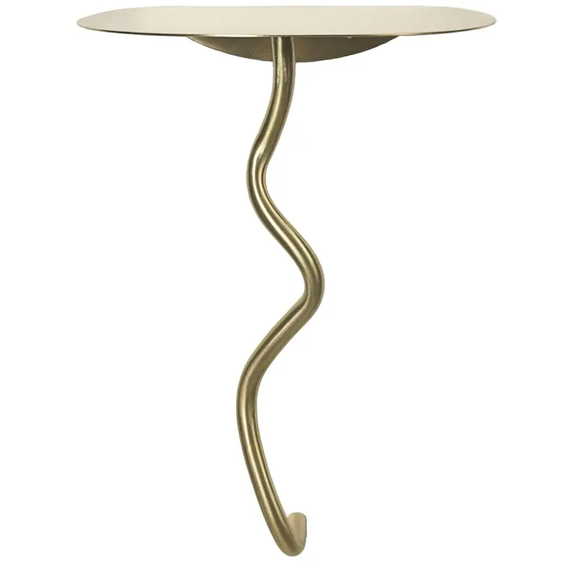 Outlet Curvature Wall Table- Black Brass Bord, Mässing