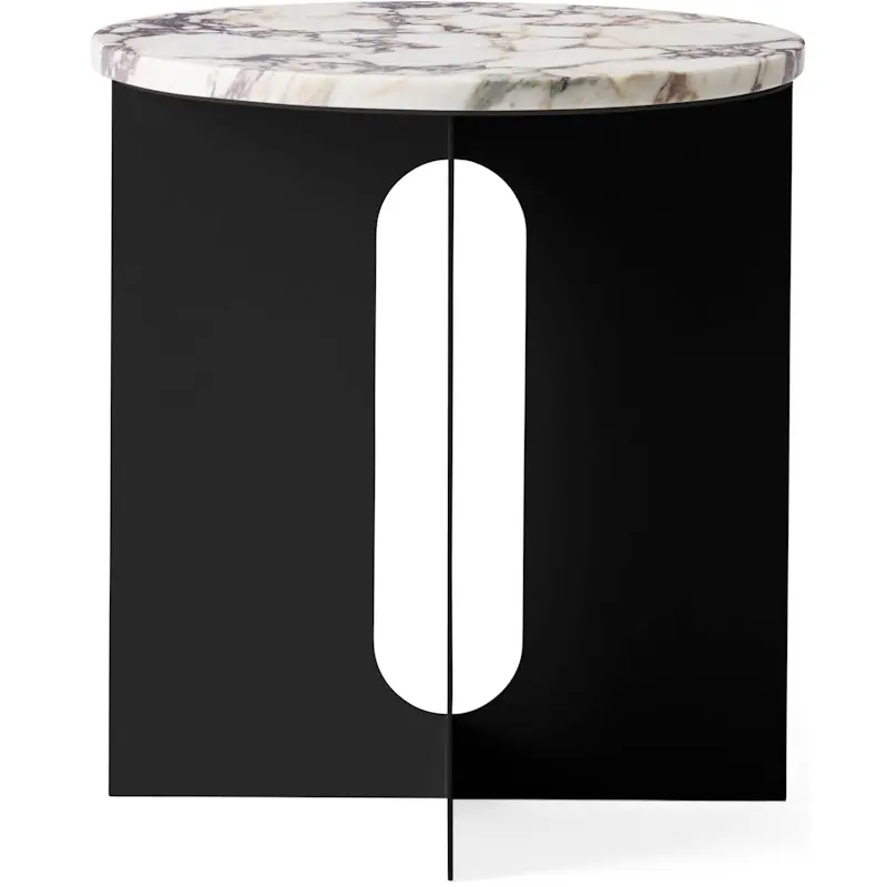 Androgyne Sidobord, Svart / Viola Marmor Kampanj