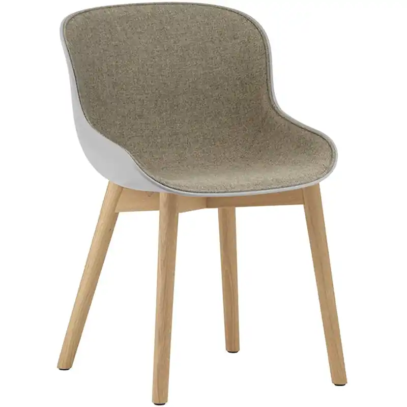 Outlet Hyg Stol, Klädd Framsida, Grå / Ek