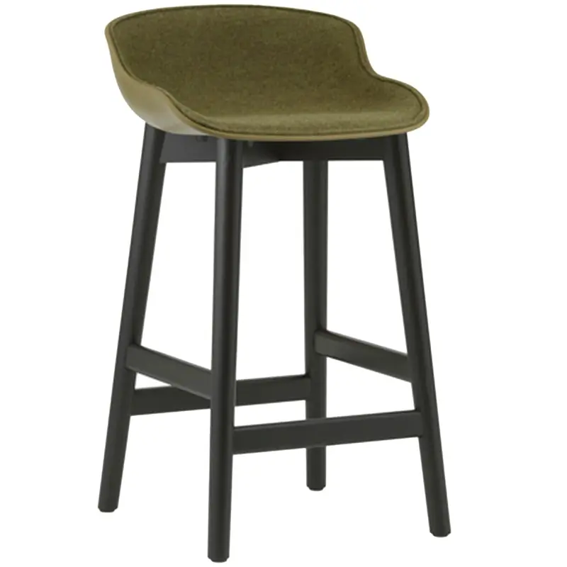 Fynd Hyg Barstol 65 cm, Klädd Framsida, Oliv / Svart Ek