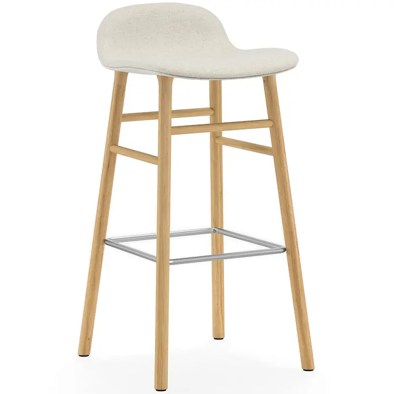 Form Barstol 75 cm, Vit / Ek Snabb frakt