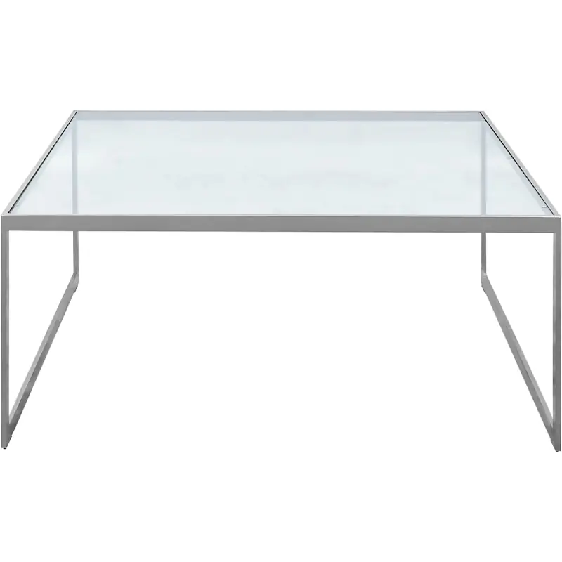 Lägg i varukorgen Square Soffbord, 102x102 cm, Silver Grey/Glas