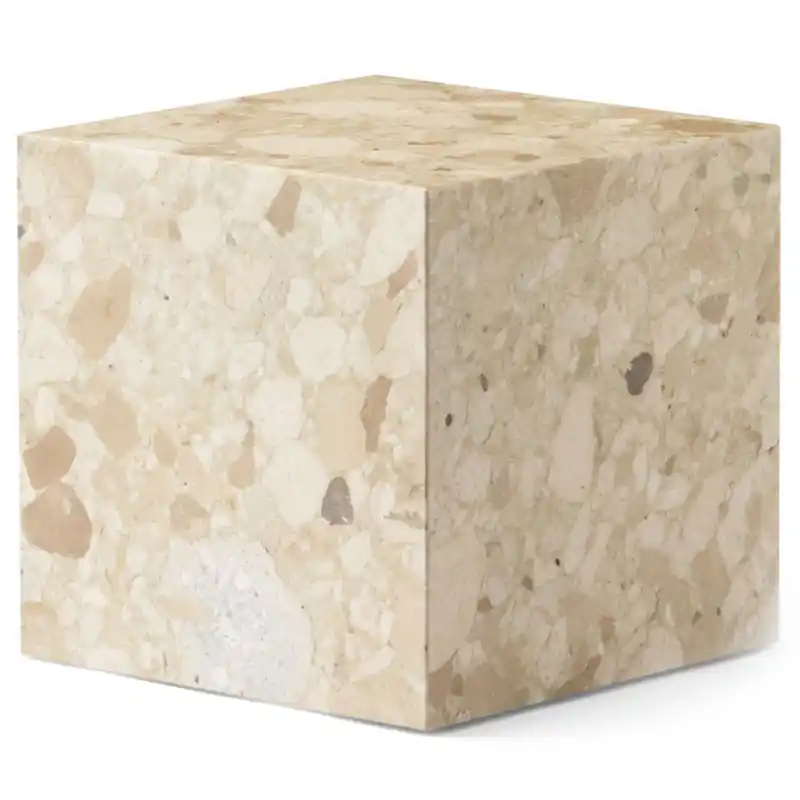 Begränsad tid Plinth Cubic Sidobord 40x40 cm, Kunis Breccia Marmor