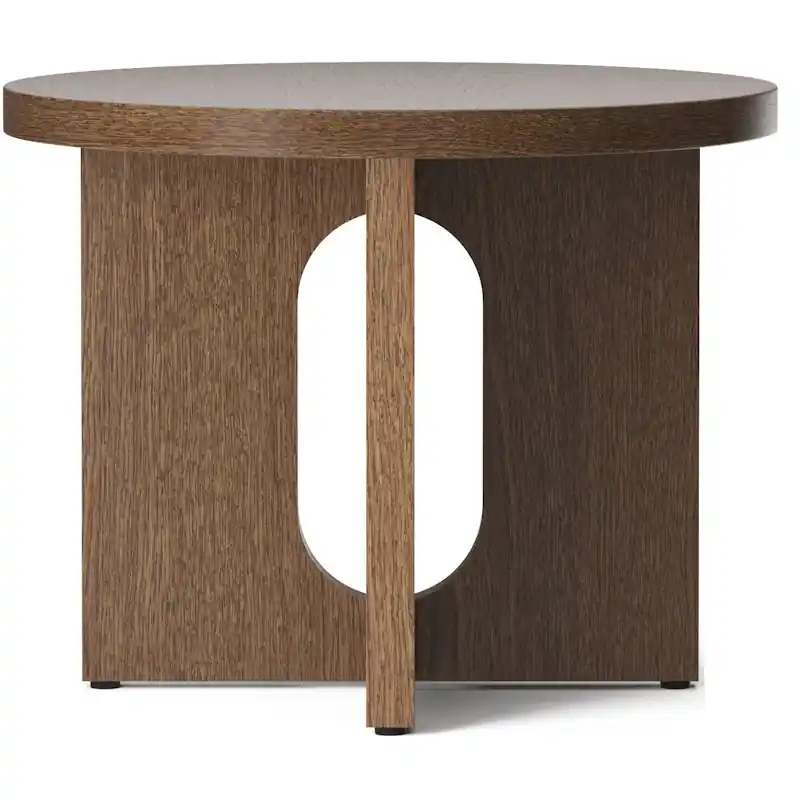 Fynd Androgyne Sidobord Ø50 cm, Mörkbetsad Ek / Mörkbetsad Ek