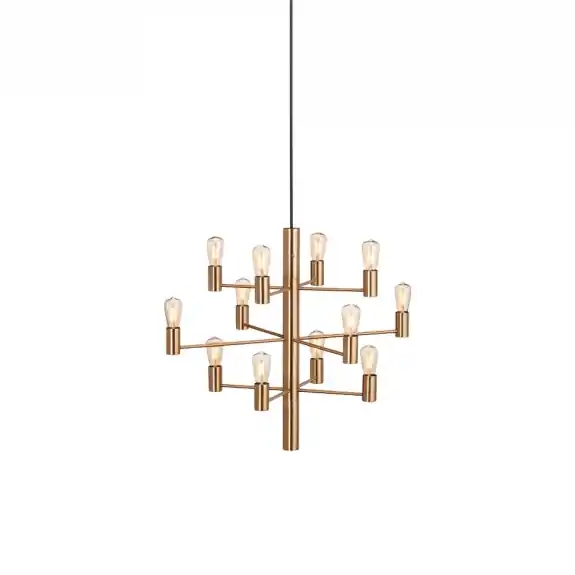 Erbjudandepris Manola 12 LED Ljuskrona Satin Mässing