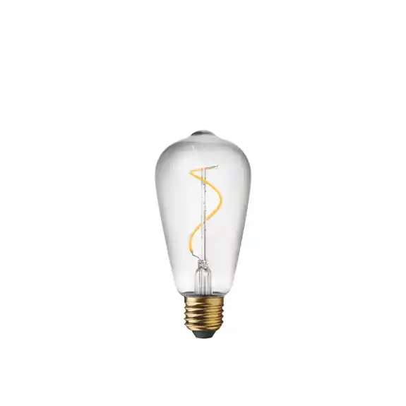 Humble ST64 Swirl LED Bulb Clear 3V 1W 2200K E27 Lägg i varukorgen