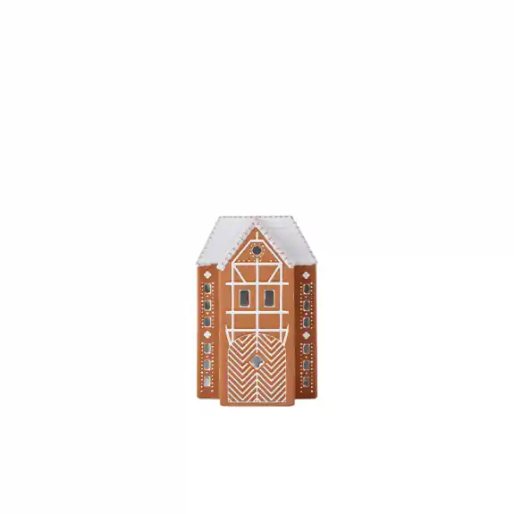 Gingerbread Ljuslykta H17cm Brun Billig